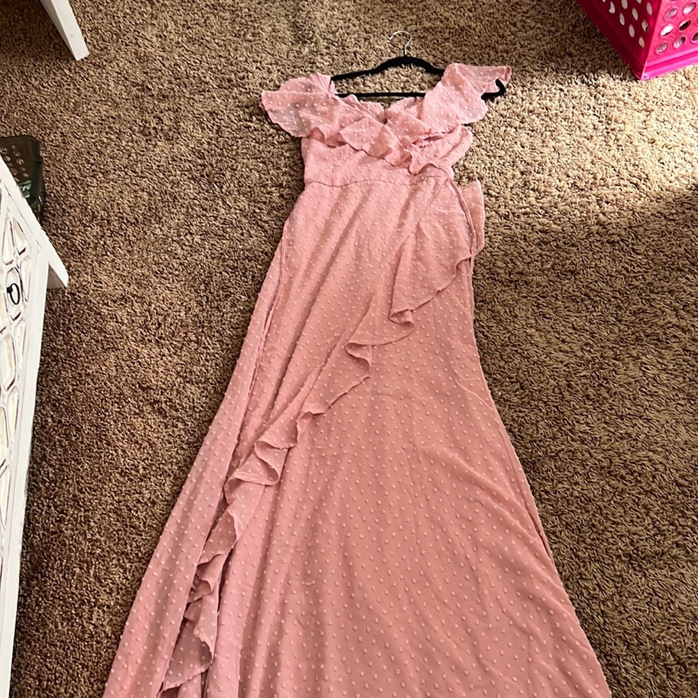 Blush pink maxi dress